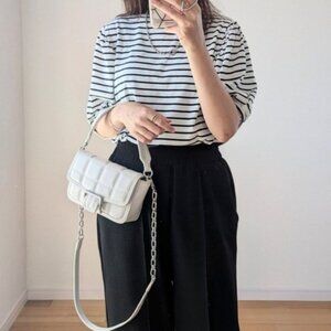 ZARA QUILTED CROSSBODY BAG WITH BUCKLE SIZE  M  6073/110/017